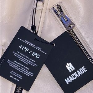 Mackage baya crop leather jacket size xs